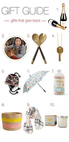 Top 10 Gifts that give back
