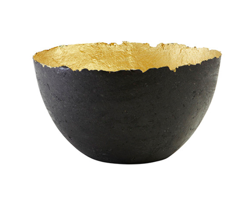 Charcoal & Gold Pulp Bowl - Swaziland