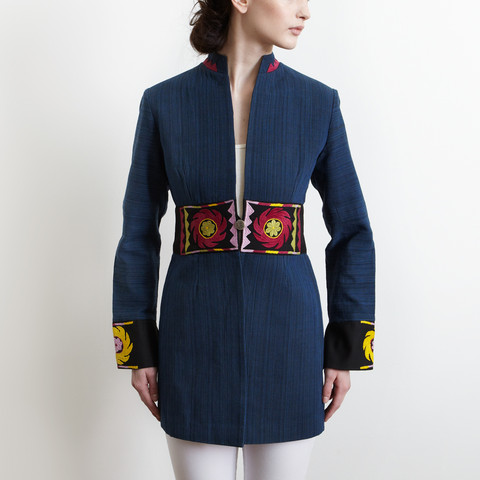 3/4 Length Blue and Black Jacket - Afghanistan