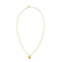 Gold Bead Necklace with Turquoise Star - Afghanistan/India