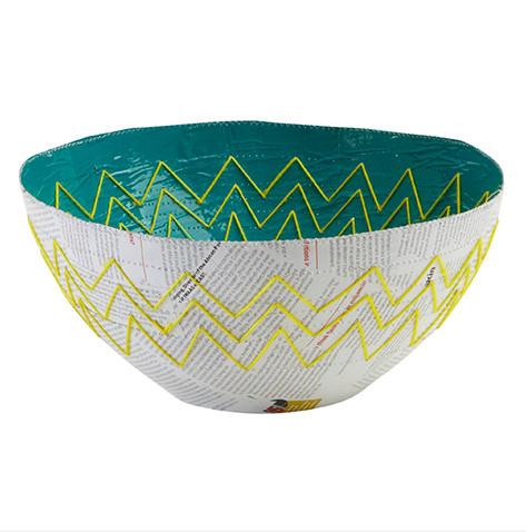 Green Zig Zag Bowl - Swaziland