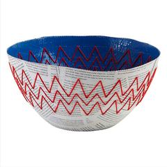 Blue Zig Zag Bowl - Swaziland