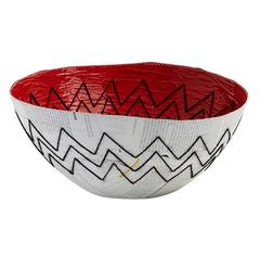 Red Zig Zag Bowl - Swaziland