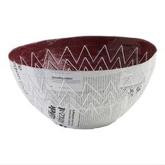 Burgundy Zig Zag Bowl - Swaziland