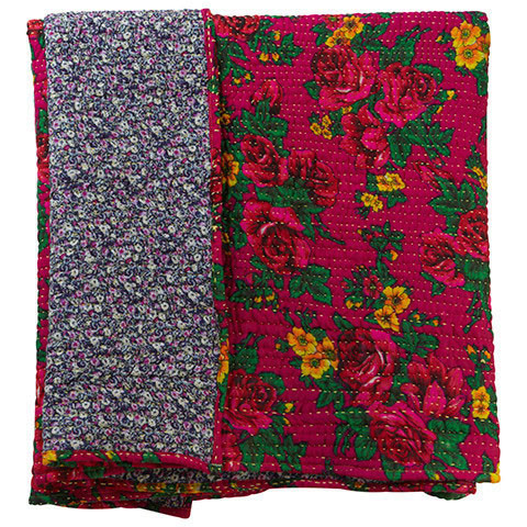 Bright Pink Floral Quilt - Pakistan