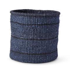 Large Dark Grey with Thin Stripes Basket