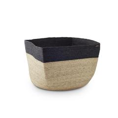 Black Stripe Square Basket