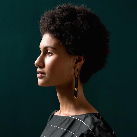 Three Stripe Porcupine Earrings - Tanzania