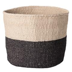 Black Colour Block Basket - Large