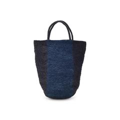 Navy/Black Woven Rafia Handbag - Madagascar