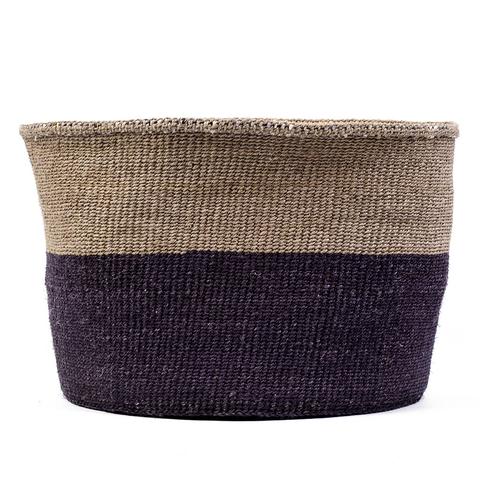 Black & Grey Colour Block Basket - Large