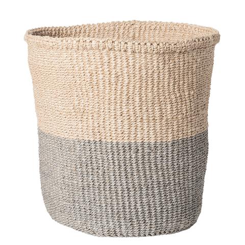 Grey Colour Block Basket - Medium
