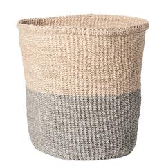 Grey Colour Block Basket - Medium