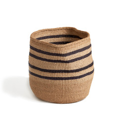 Black Striped Basket - Kenya