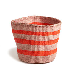 Orange Striped Basket - Kenya