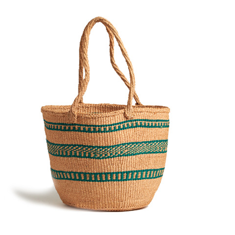Emerald Patterned Striped Satchel - Kenya