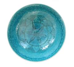 Medium Turquoise Ceramic Bowl - Afghanistan