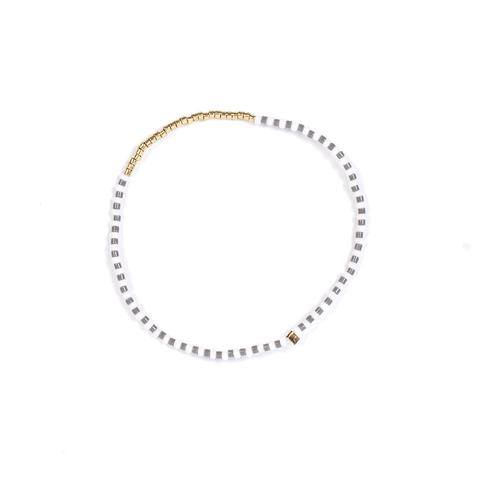 Zebra Gold Elastic Bracelet - Tanzania