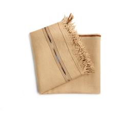 Sand Beige Wool Throw - Pakistan
