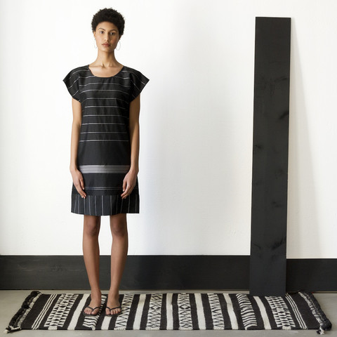 Afghan black silk tunic