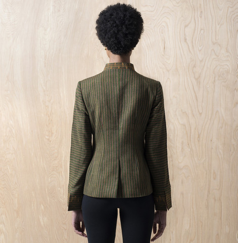 Dark Green Striped Jacket - Afghanistan