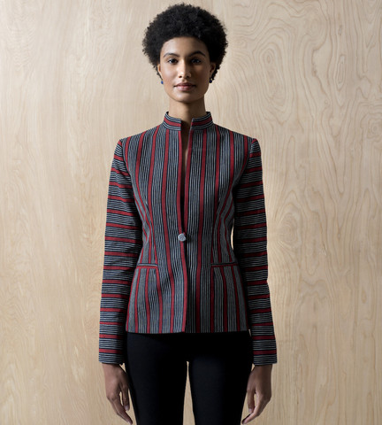 Red & Black Striped Jacket - Afghanistan