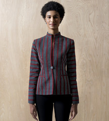Red & Black Striped Jacket - Afghanistan
