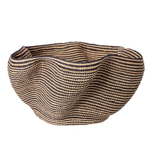 Black Striped Wave Basket
