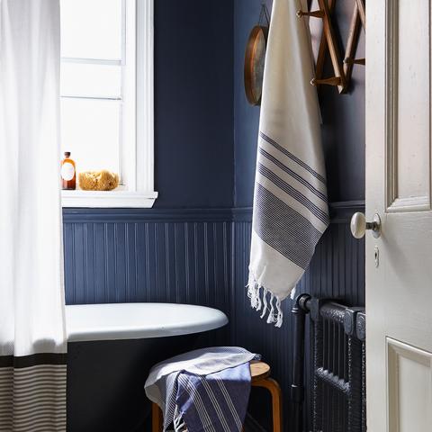 Blue on White Towel Set - India