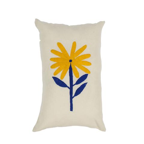 Yellow Flower Kidney Pillow - Mexico