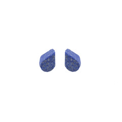 Teardrop Lapis Studs - Afghanistan