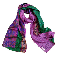 Emerald & Violet Kantha Scarf - India