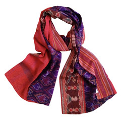 Cherry & Grape Kantha Scarf - India