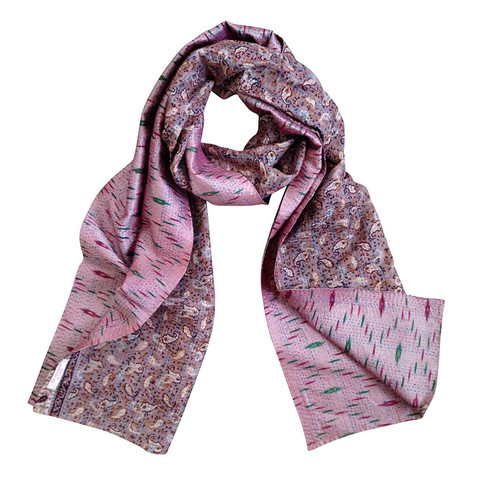 Blush Kantha Scarf - India