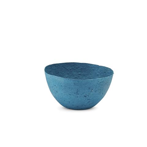 Medium Solid Blue Pulp Bowl - Swaziland
