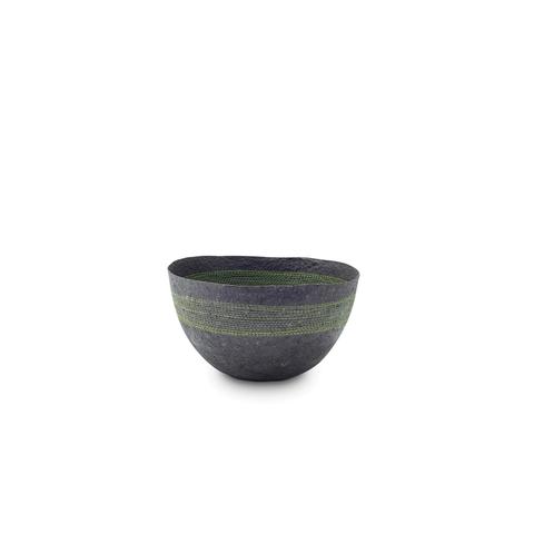 Mini Green Stitched Charcoal Pulp Bowl - Swaziland