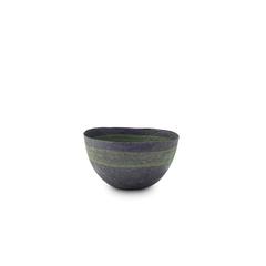 Mini Green Stitched Charcoal Pulp Bowl - Swaziland