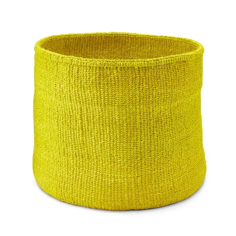 Large Fluorescent Yellow Basket - Kenya