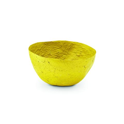 Large Solid Yellow Pulp Bowl - Swaziland