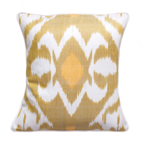 Turtle Back Ikat Pillow - Uzbekistan