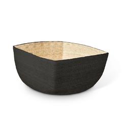 Black + Natural Square Basket