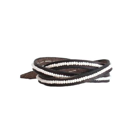 Leather Buckle Wrap Bracelet - Tanzania
