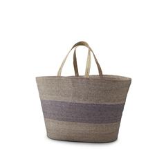 Light Grey Stripe Carry Basket