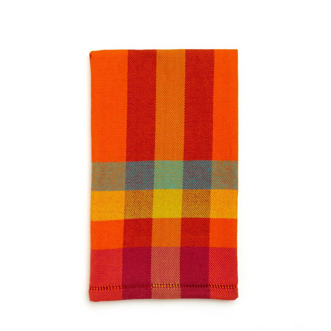 Sri Lankan red check hand towel