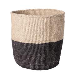 Black Colour Block Basket - Medium