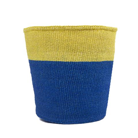 Yellow Colour Block Basket - Medium