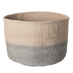 Grey Colour Block Basket - Large