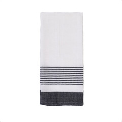 handmade Indian black striped cotton towel
