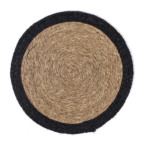 Black Round Placemats (set of 2) - Swaziland