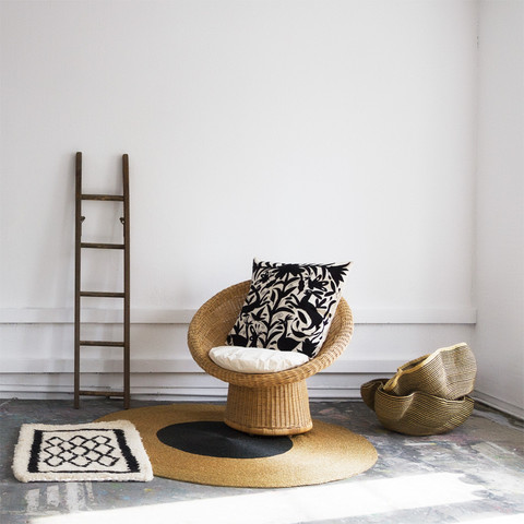 Black & Beige Wave Basket - Ghana